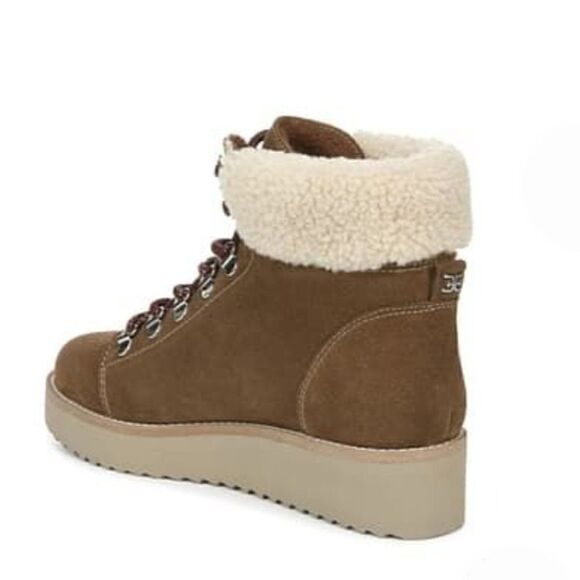 NIB SAM EDELMAN FRANC TOFFEE FAUX FUR BOOTS SZ 9.5 - Picture 5 of 7